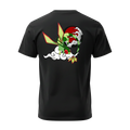 5/14 Apparel Flygon Rising Sun TEE — Flygon flying in front of a red rising sun with clouds, Japanese art style back print on black unisex tee
