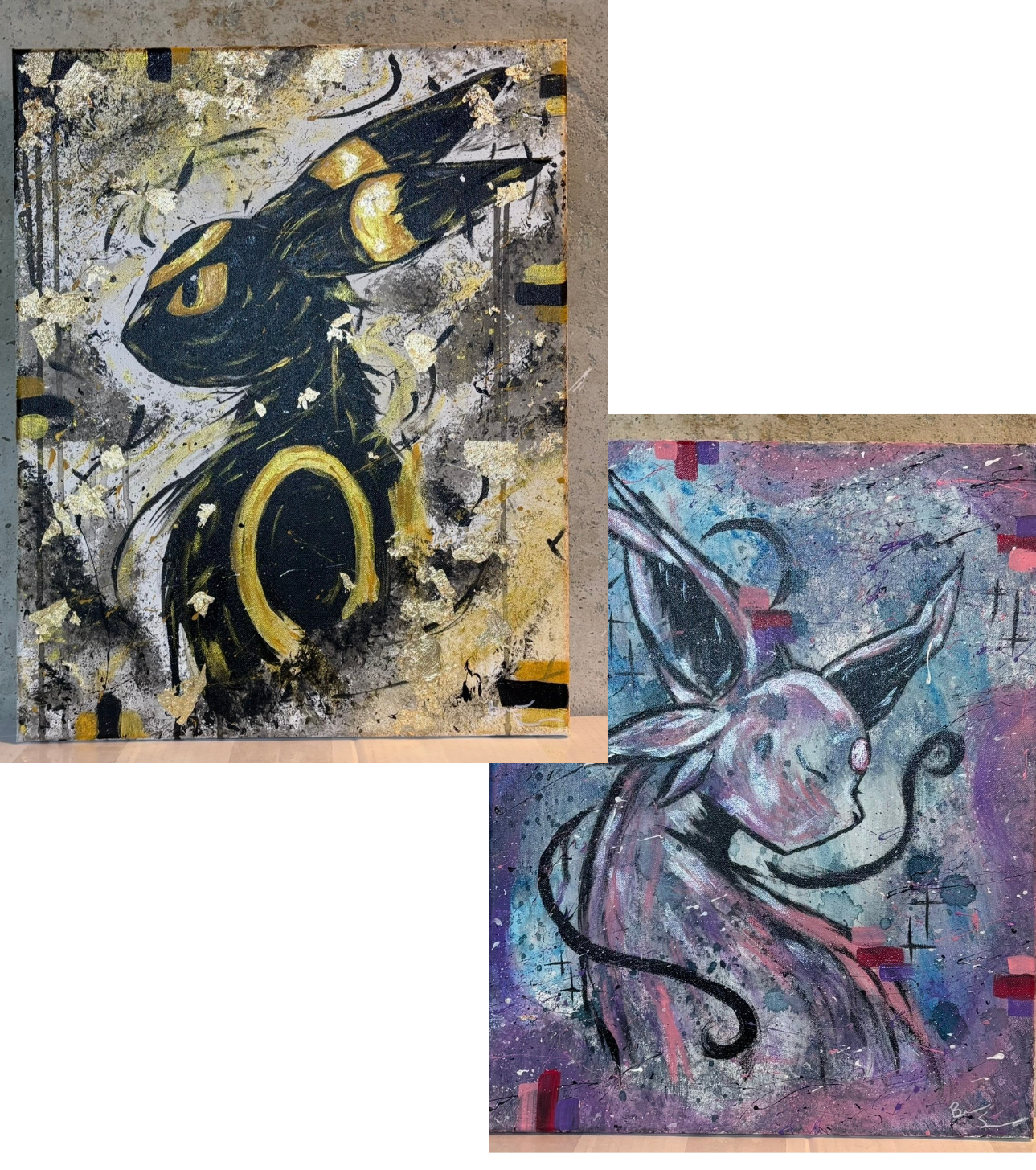 Umbreon and Espeon Canvas