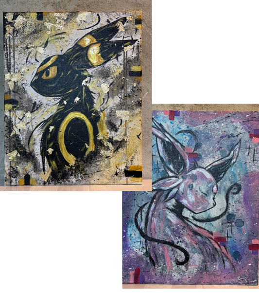 Umbreon and Espeon Canvas